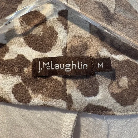 J McLaughlin Diaz Leopard Print Sleeveless Cowl Neck Sheath Dress Size Medium - Picture 5 of 8